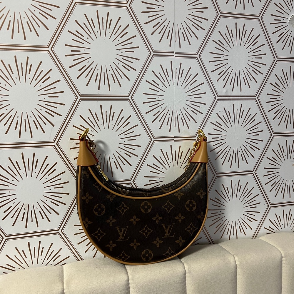 Louis Vuitton Black and Brown Monogram Shoulder Bag